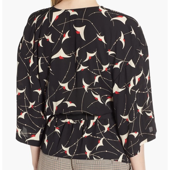 Trouvé sheer patterned wrap blouse. Size XXS. Great condition. - Picture 4 of 14